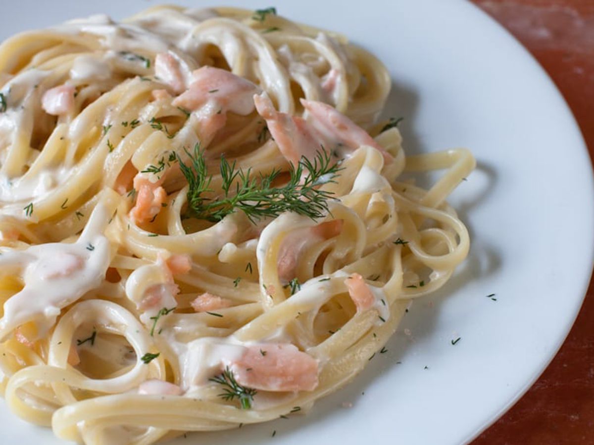 Smoked Salmon Fettuccine